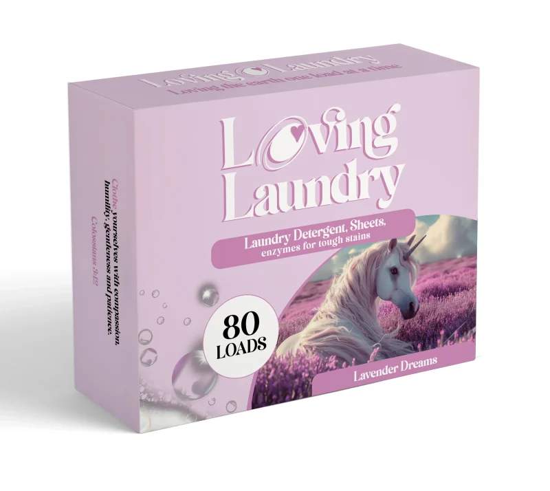 Eco-Friendly Laundry Detergent Sheets – 80 Loads | LOVING LAUNDRY(Lavender Dreams)